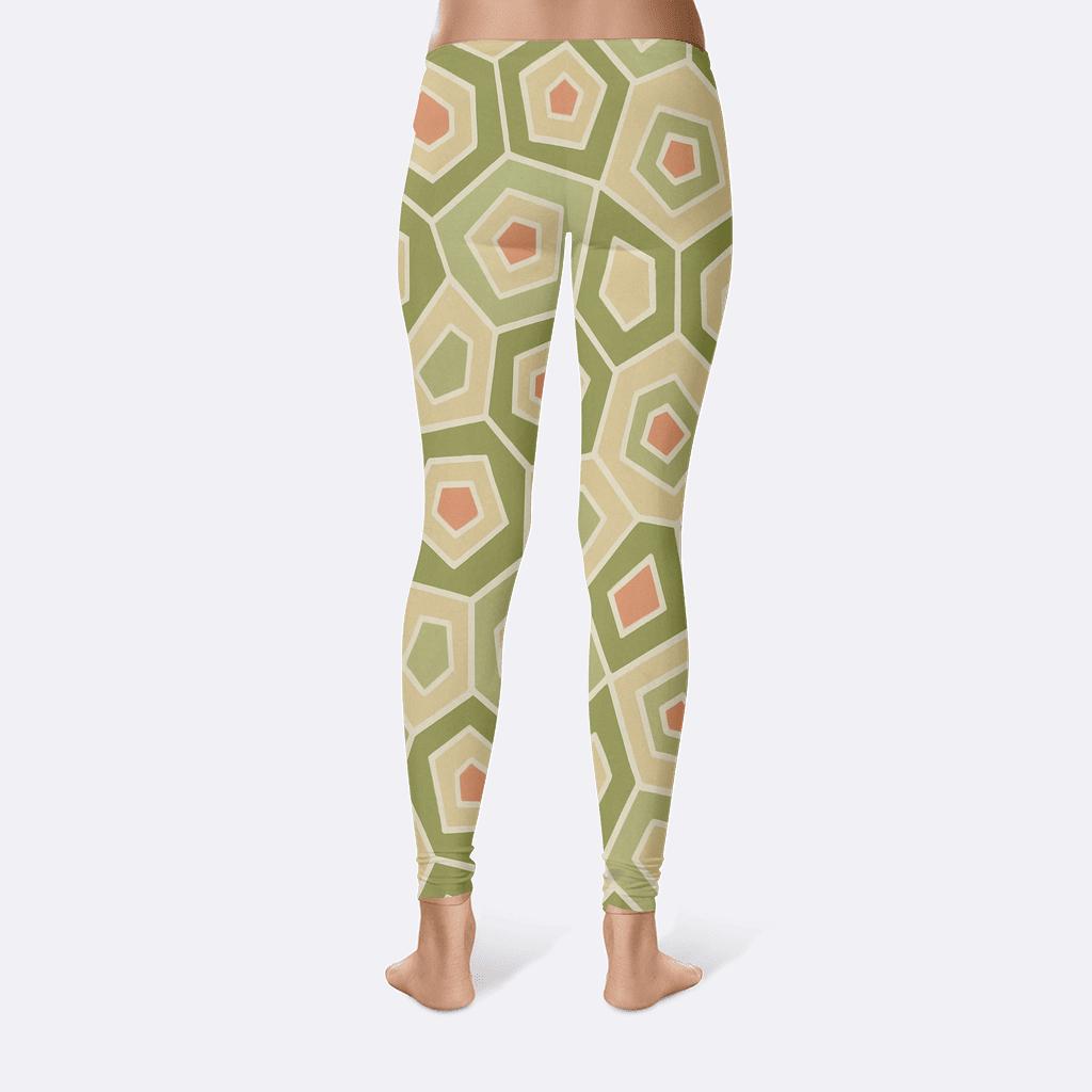 Irregular Polygon Quilt Scatter high-waist leggings