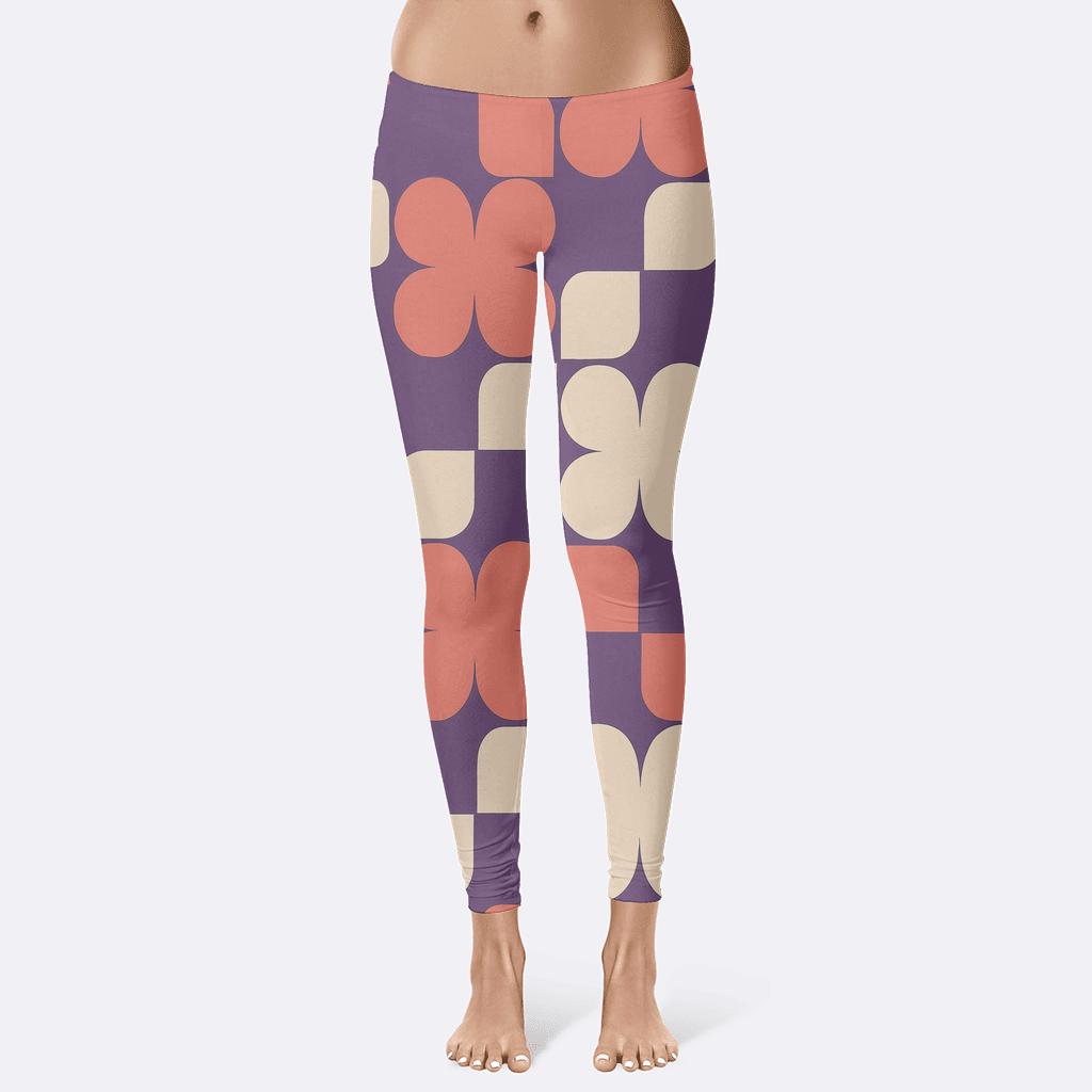 Nebula Checker Bloom trendy athletic leggings