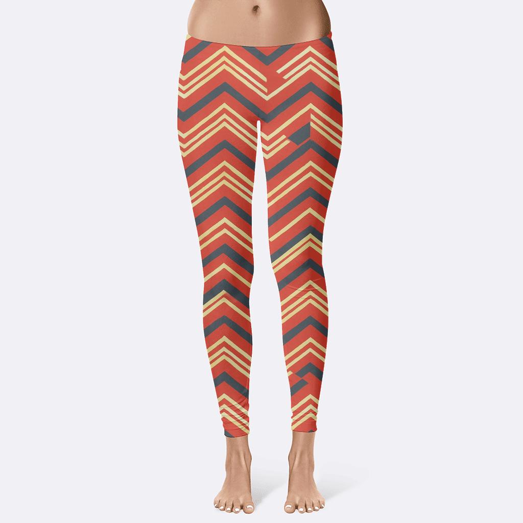 Comet Tail Chevron Stack high-waist leggings