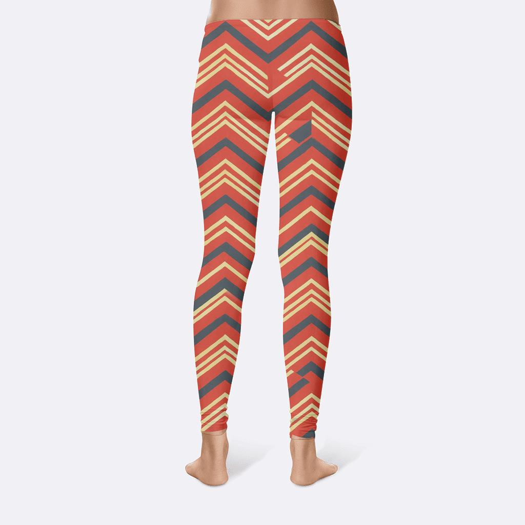 Comet Tail Chevron Stack high-waist leggings