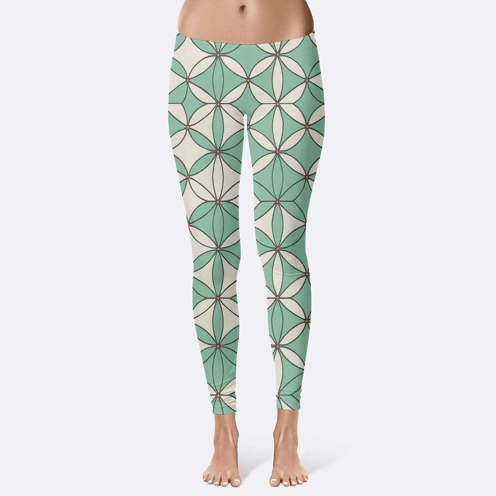 Offset Hex Petal Circuit comfortable yoga leggings