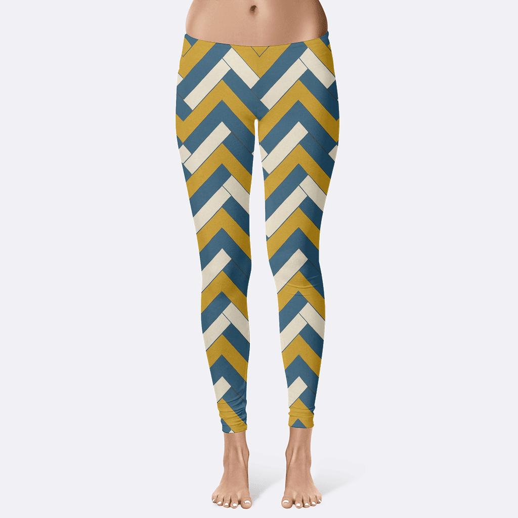 Interlaced Chevron Relay personalized print leggings