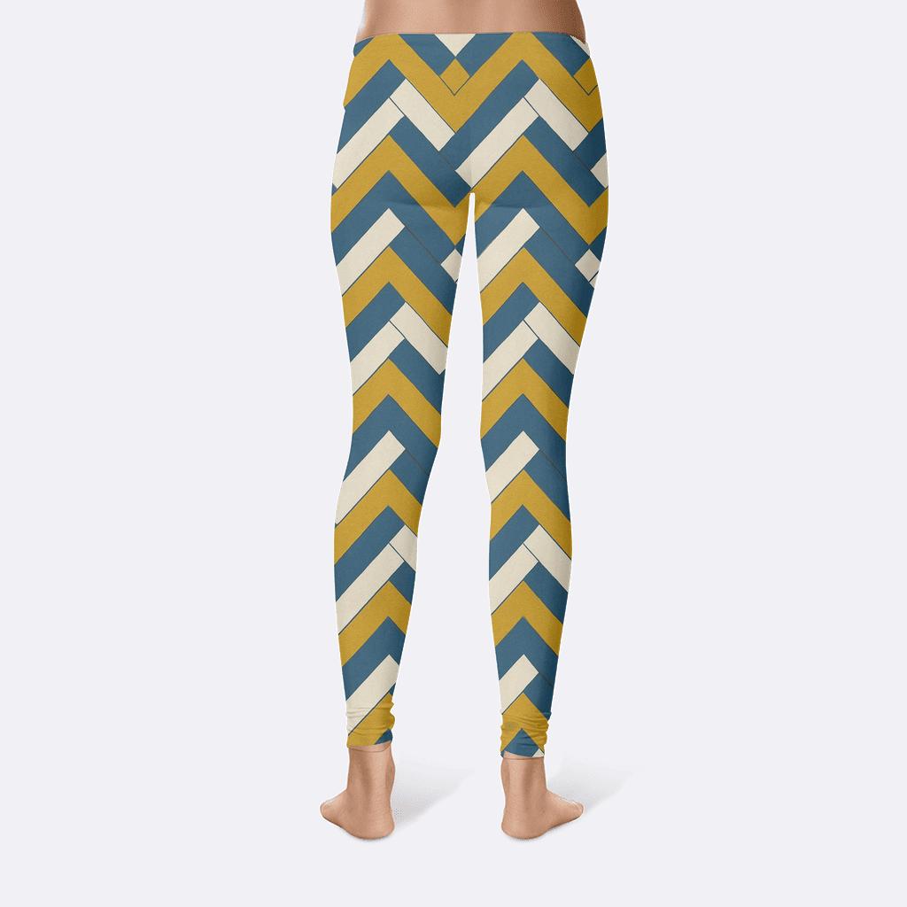 Interlaced Chevron Relay personalized print leggings