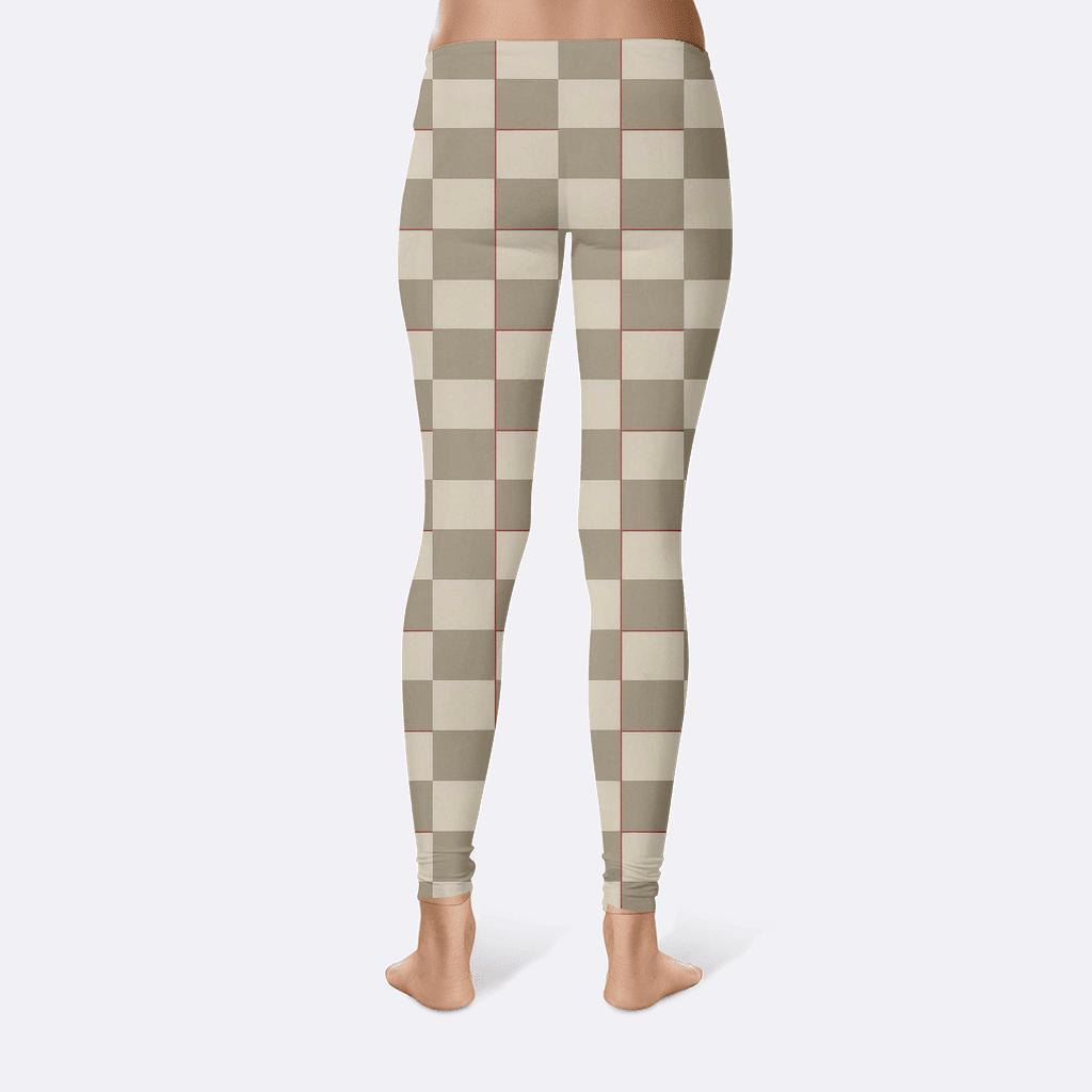 Skewed Grid Drift Check custom leggings