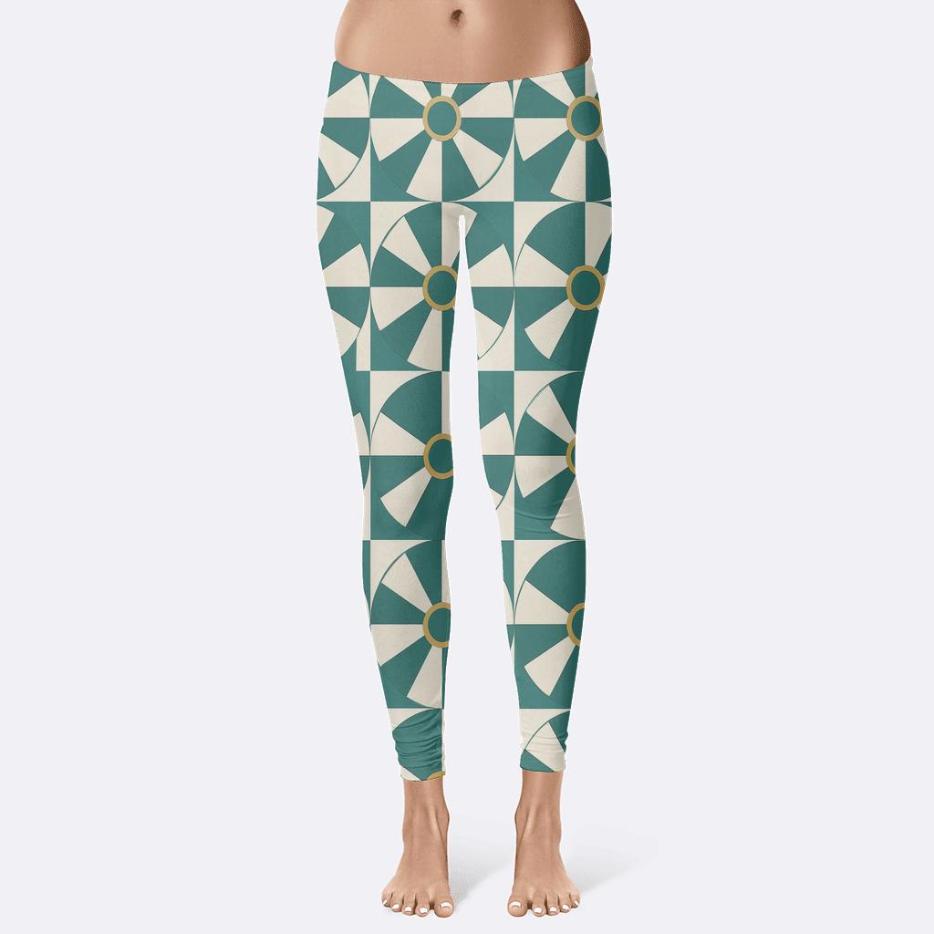 Radial Band Pinwheel Repeat personalized print leggings
