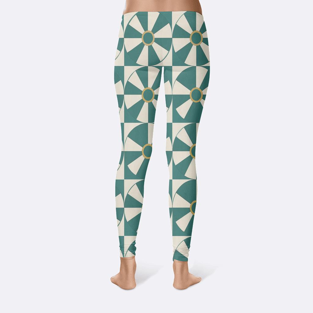 Radial Band Pinwheel Repeat personalized print leggings