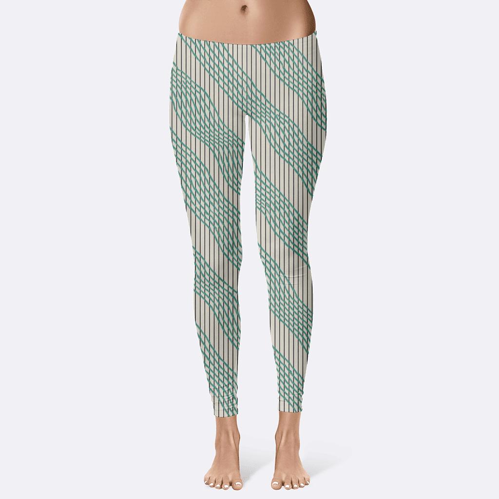 Quasar Pinstripe Interference stylish workout leggings