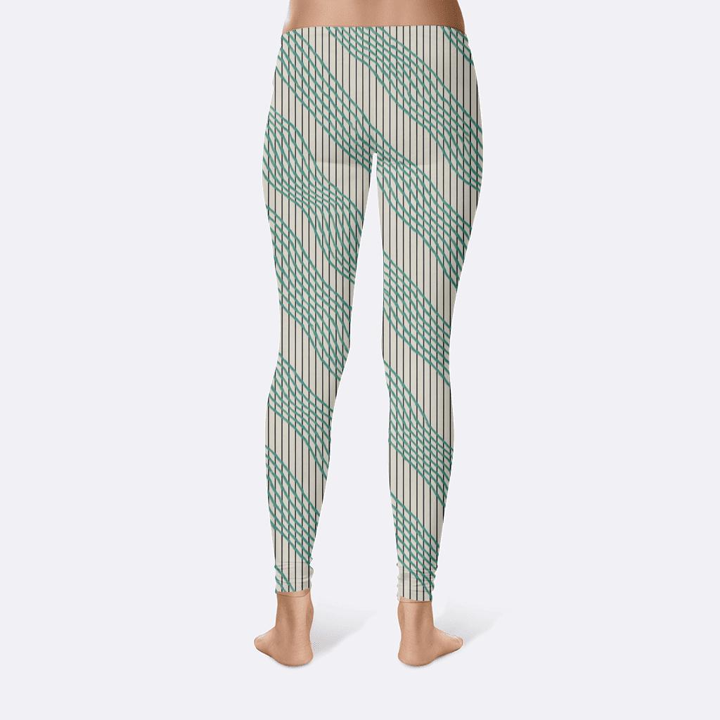 Quasar Pinstripe Interference stylish workout leggings