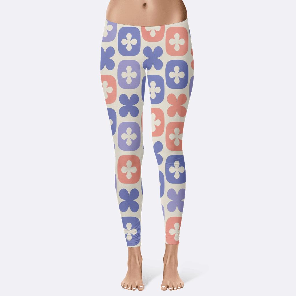Nebula Tile Bloom Grid unique fashion leggings