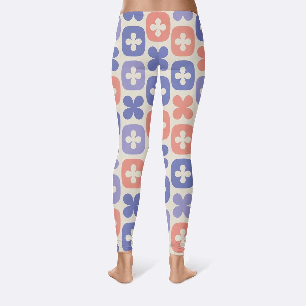 Nebula Tile Bloom Grid unique fashion leggings