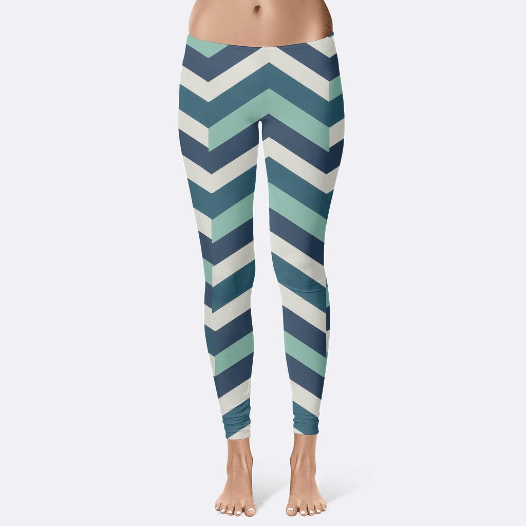 Polar Aurora Chevron Ladders comfortable yoga leggings