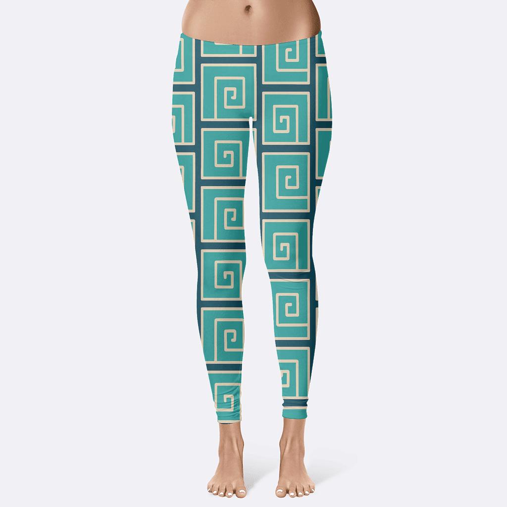 Galaxy Spiral Step Lattice comfortable yoga leggings