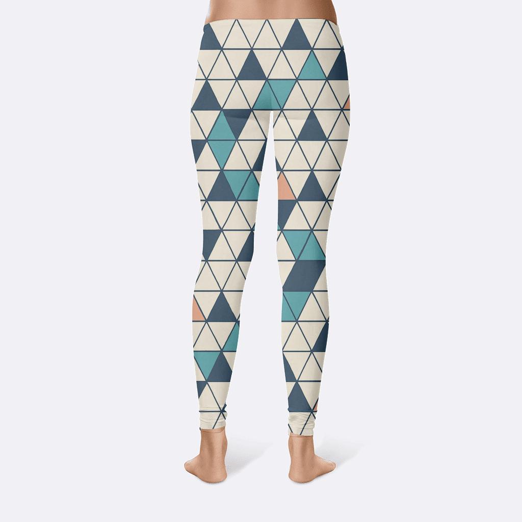 Triangular Shuffle Mosaic trendy athletic leggings