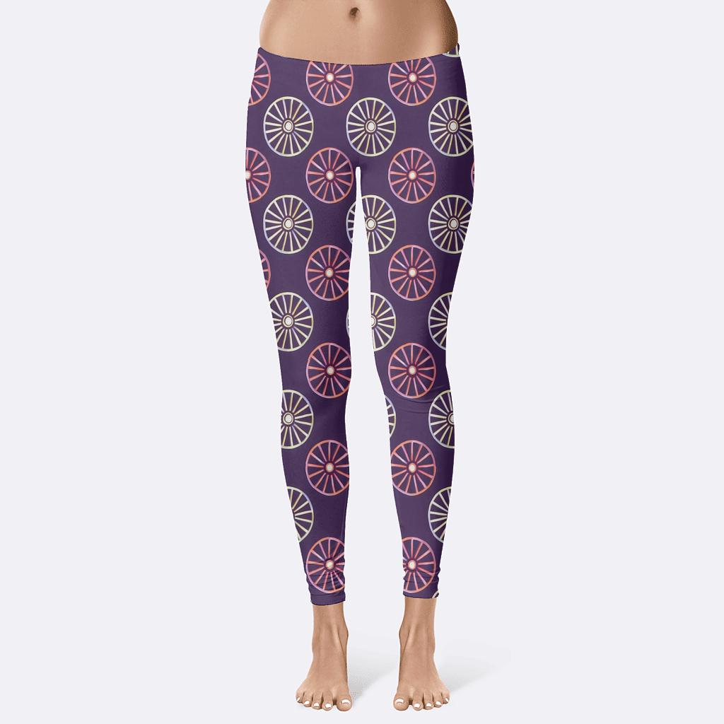 Radial Band Spoke Repeat designer patterned leggings