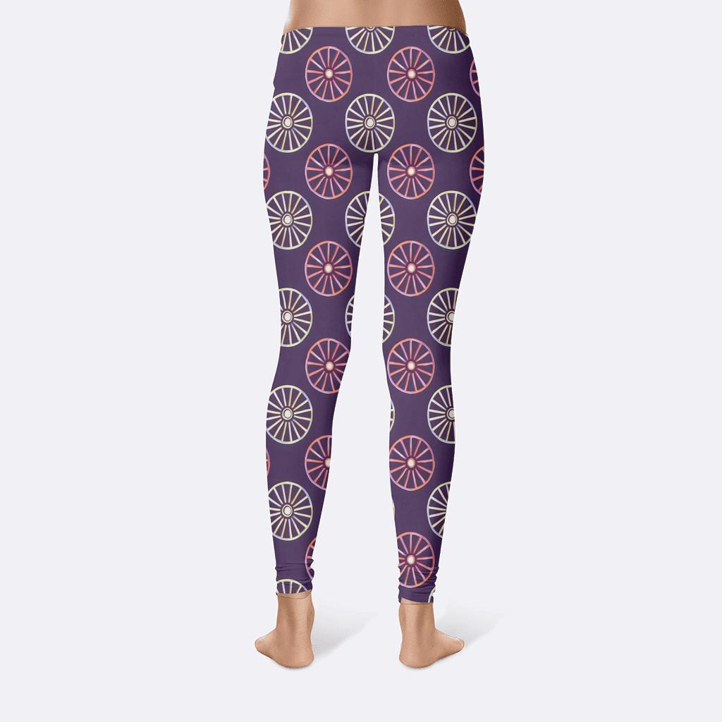 Radial Band Spoke Repeat designer patterned leggings
