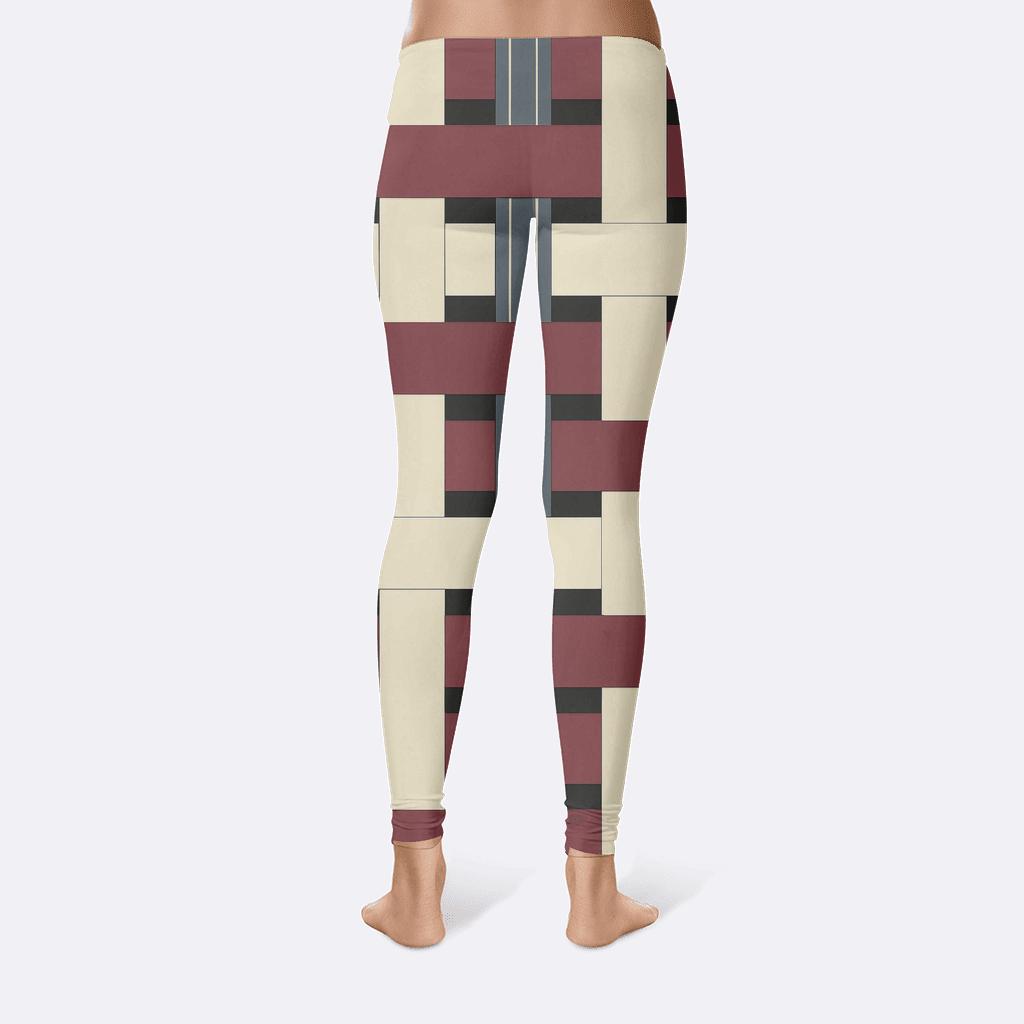 Interlaced Ribbon Check stylish workout leggings