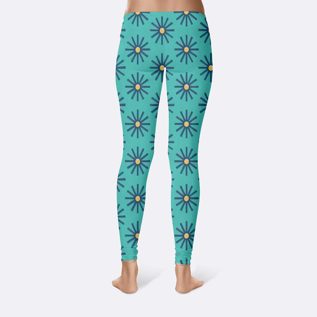 Radial Spoke Tile Repeat unique fashion leggings