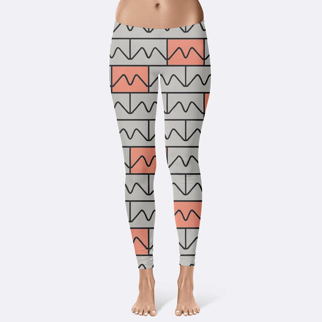 Skewed Brick Zigline trendy athletic leggings