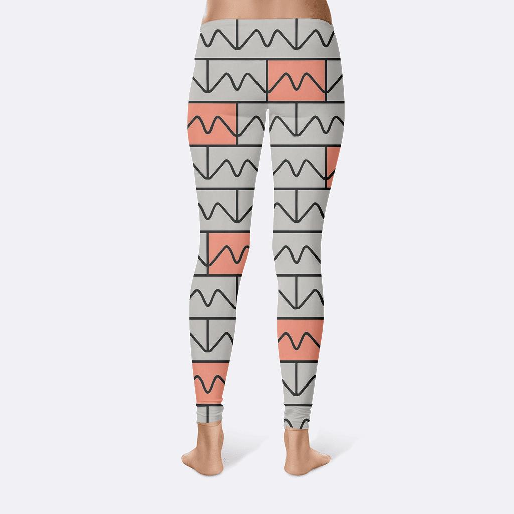 Skewed Brick Zigline trendy athletic leggings