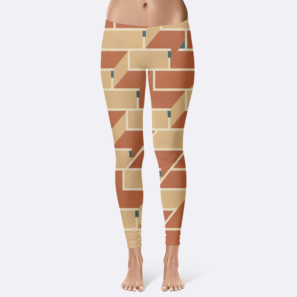Offset Brick Zigzag Relay unique fashion leggings