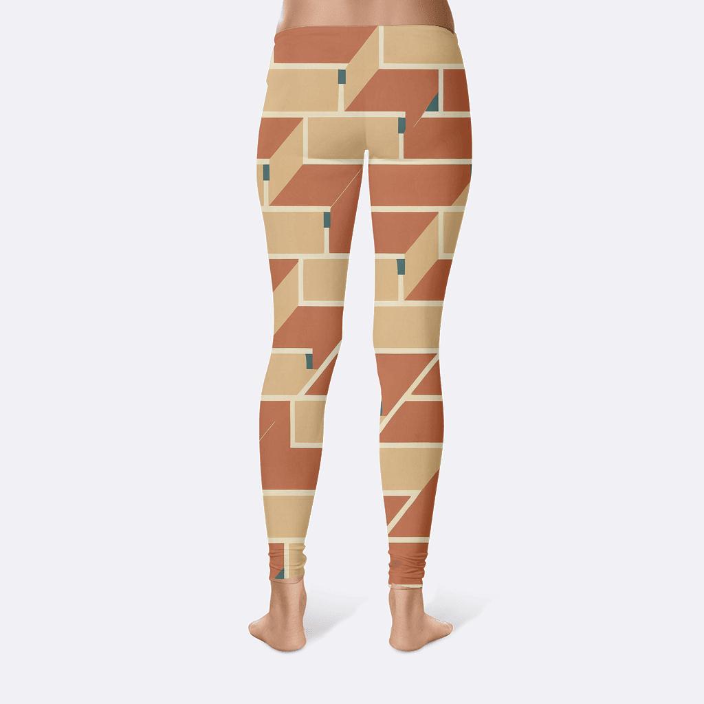 Offset Brick Zigzag Relay unique fashion leggings