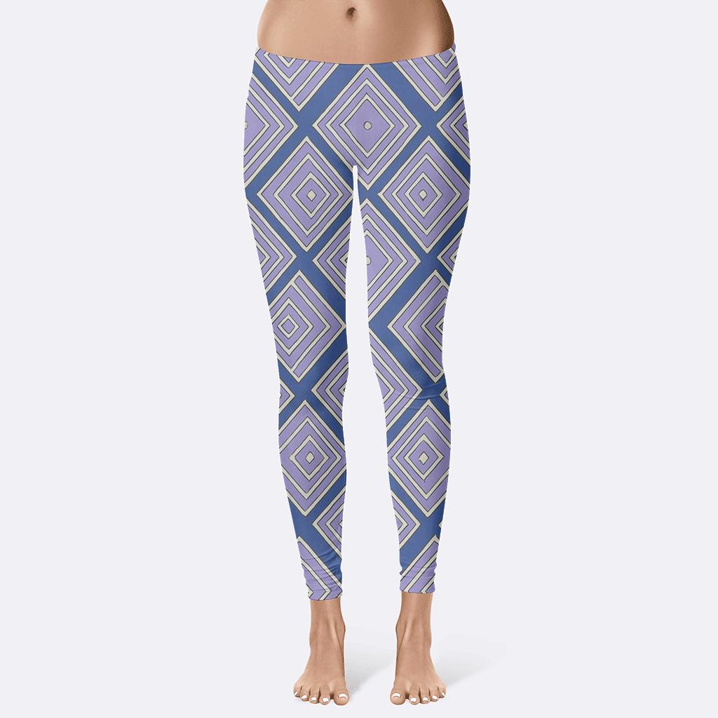 Nested Rhombus Aperture Quilt trendy athletic leggings