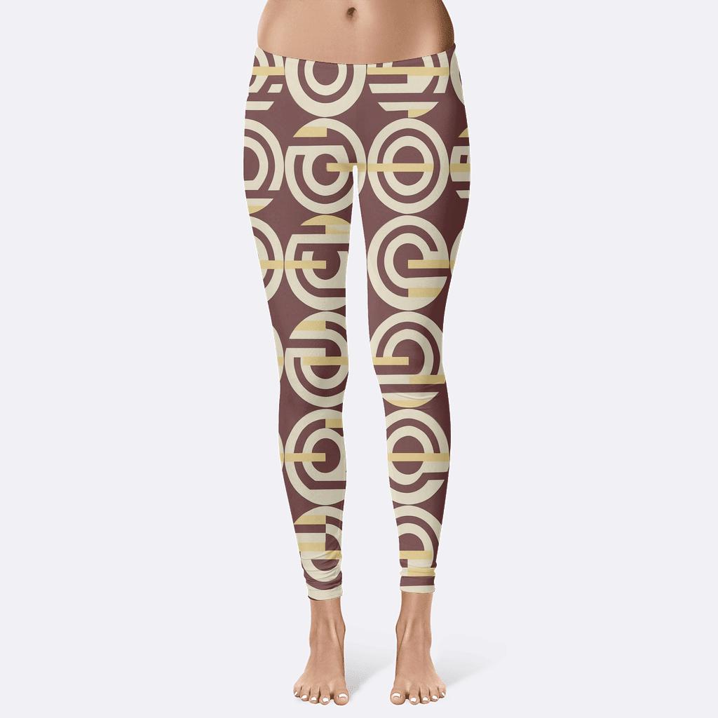 Concentric Loop Register Stripes high-waist leggings