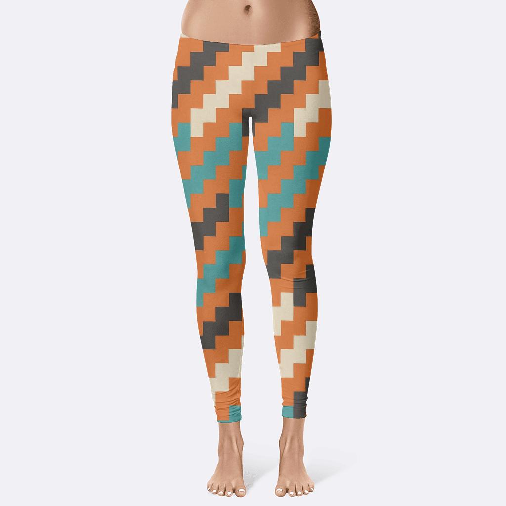 Diagonal Stair Array With Color Cycling unique fashion leggings