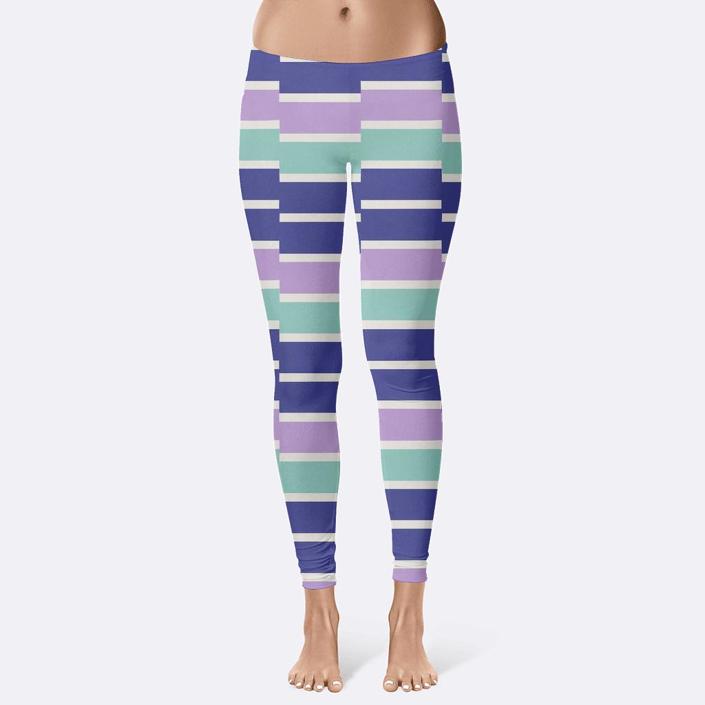Aurora Stripe Phase Offset unique fashion leggings