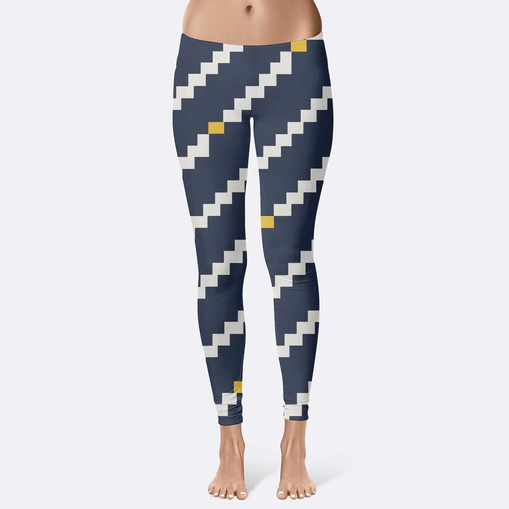 Meteor Shower Diagonal Step Field custom leggings