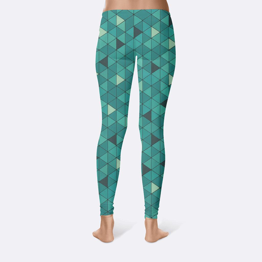 Hex Lattice Drift Mosaic personalized print leggings
