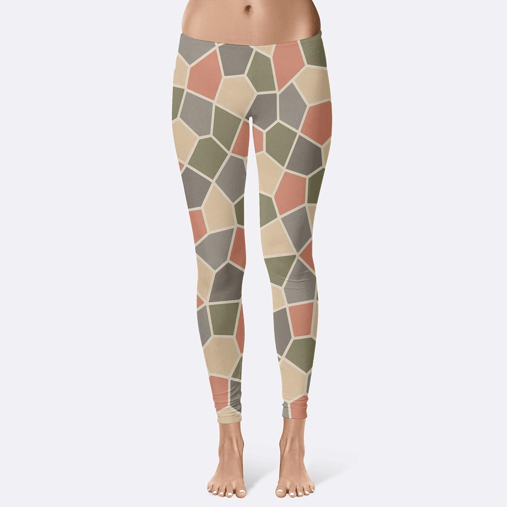 Irregular Polygon Patch Array stylish workout leggings