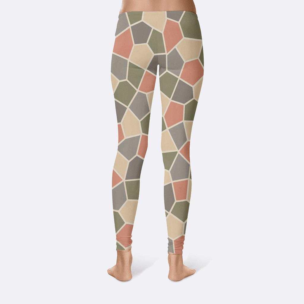 Irregular Polygon Patch Array stylish workout leggings