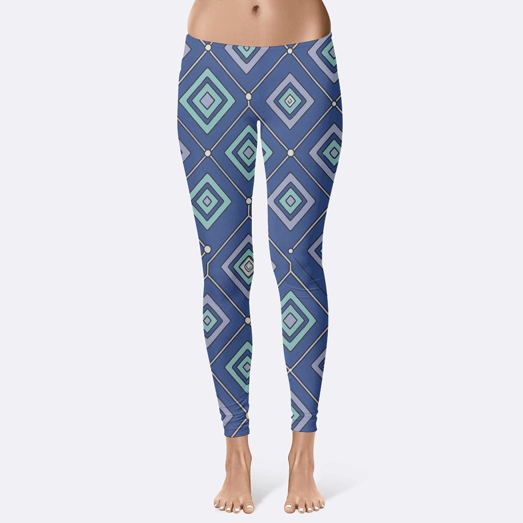 Nested Rhombus Circuit Quilt custom leggings