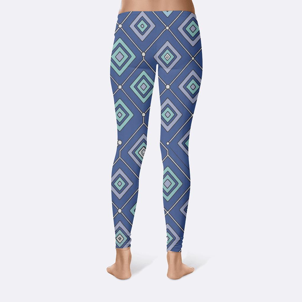 Nested Rhombus Circuit Quilt custom leggings