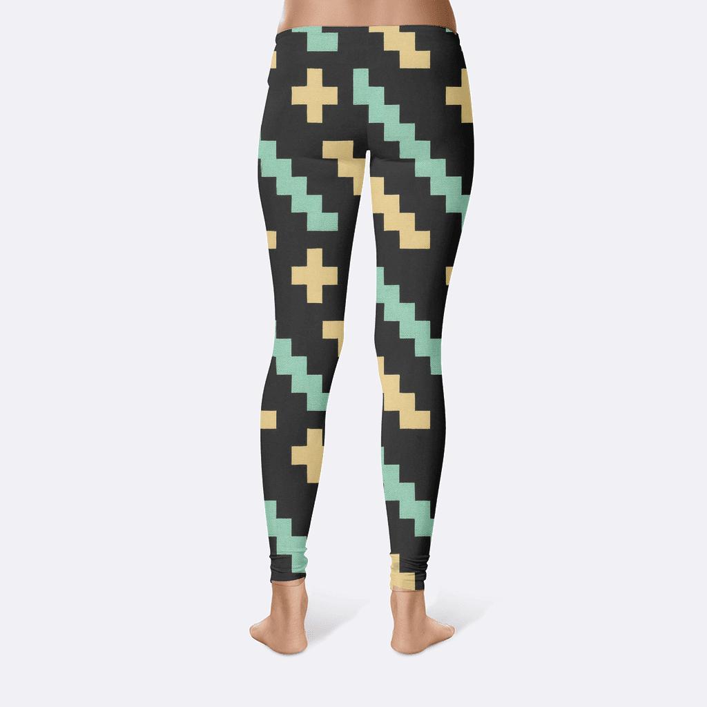 Diagonal Stair Array stylish workout leggings