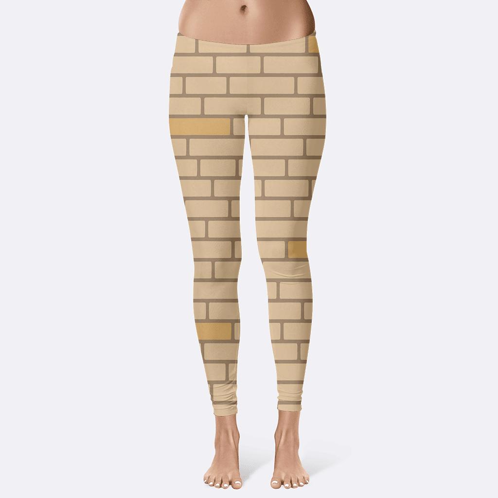 Offset Brick Phase Shift designer patterned leggings