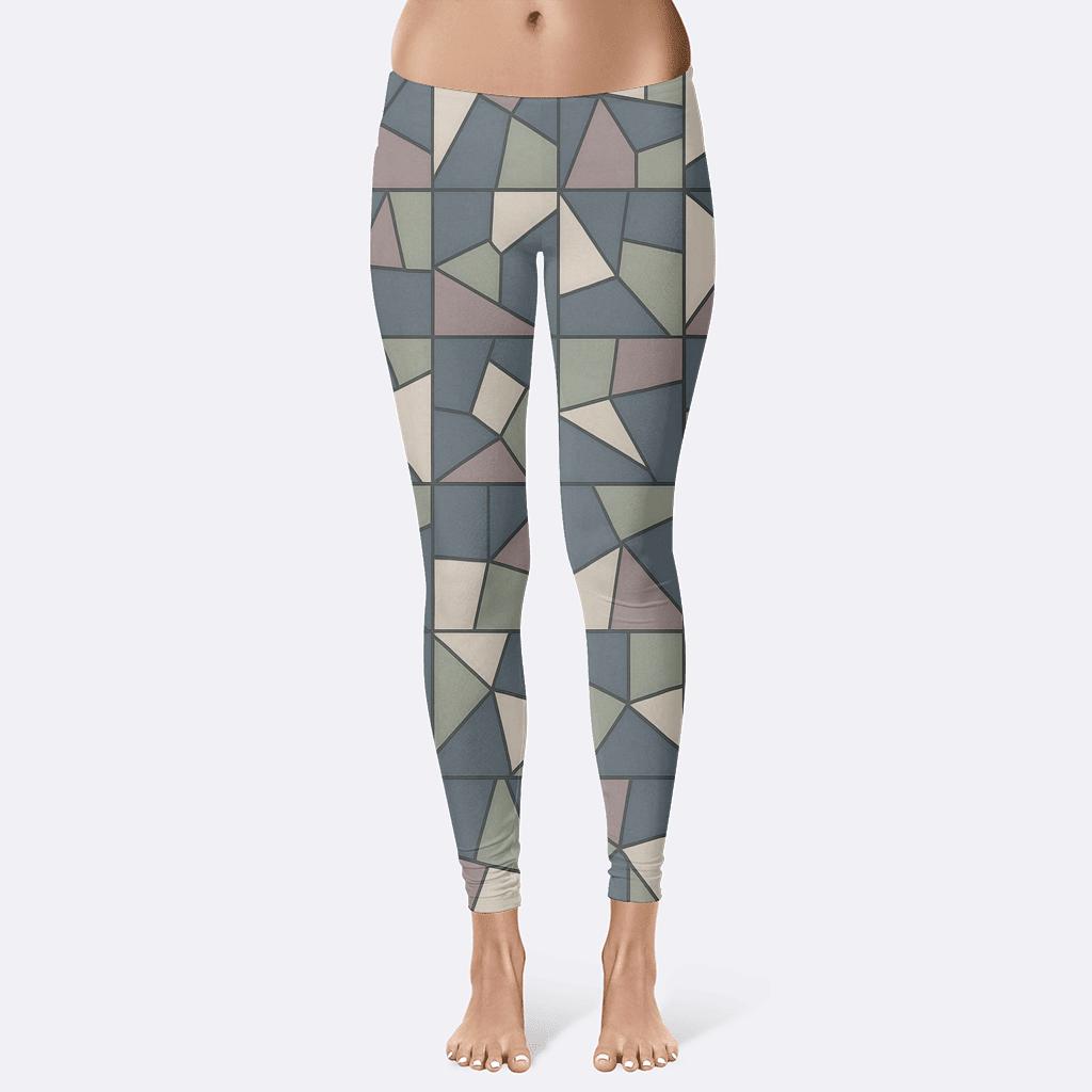 Irregular Polygon Quilt Map custom leggings
