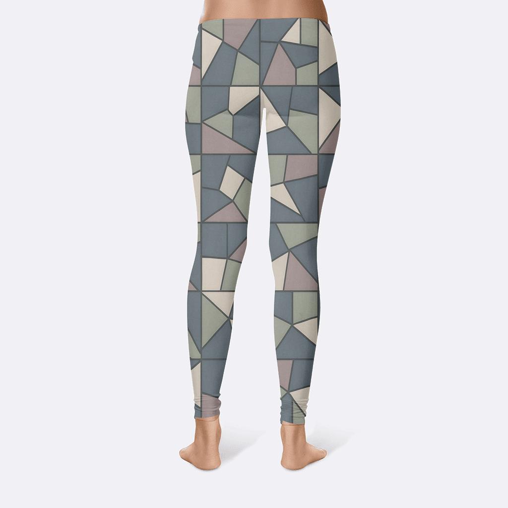 Irregular Polygon Quilt Map custom leggings