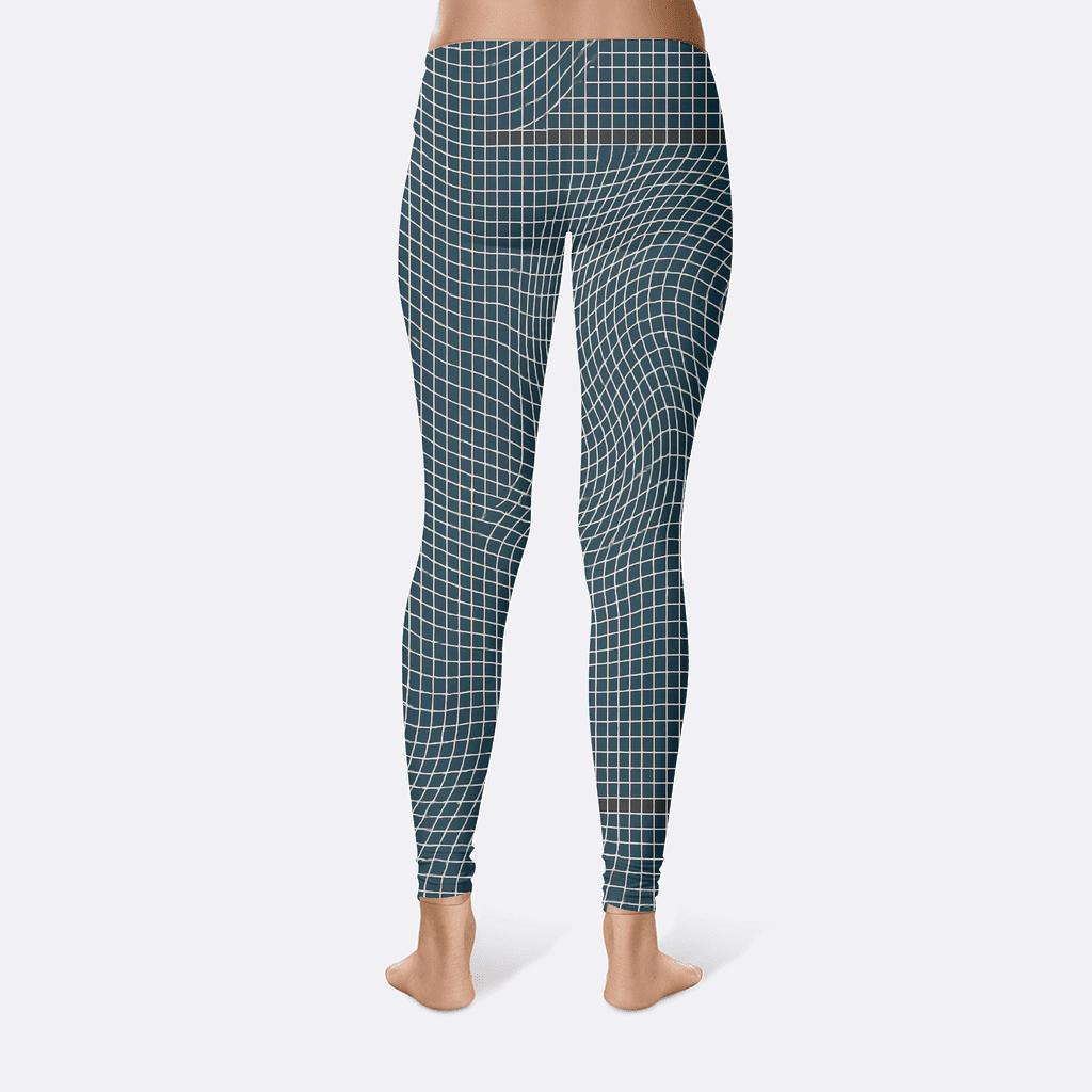 Moire Orbit Interference Plaid comfortable yoga leggings