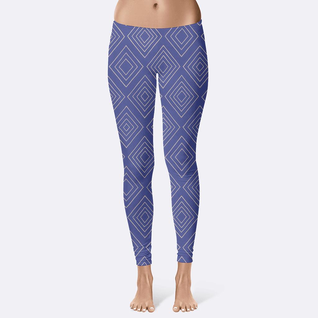 Nested Rhombus Echo Lattice soft cotton leggings