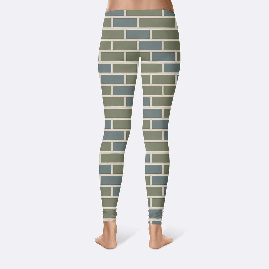 Skewed Brick Offset Cascade designer patterned leggings