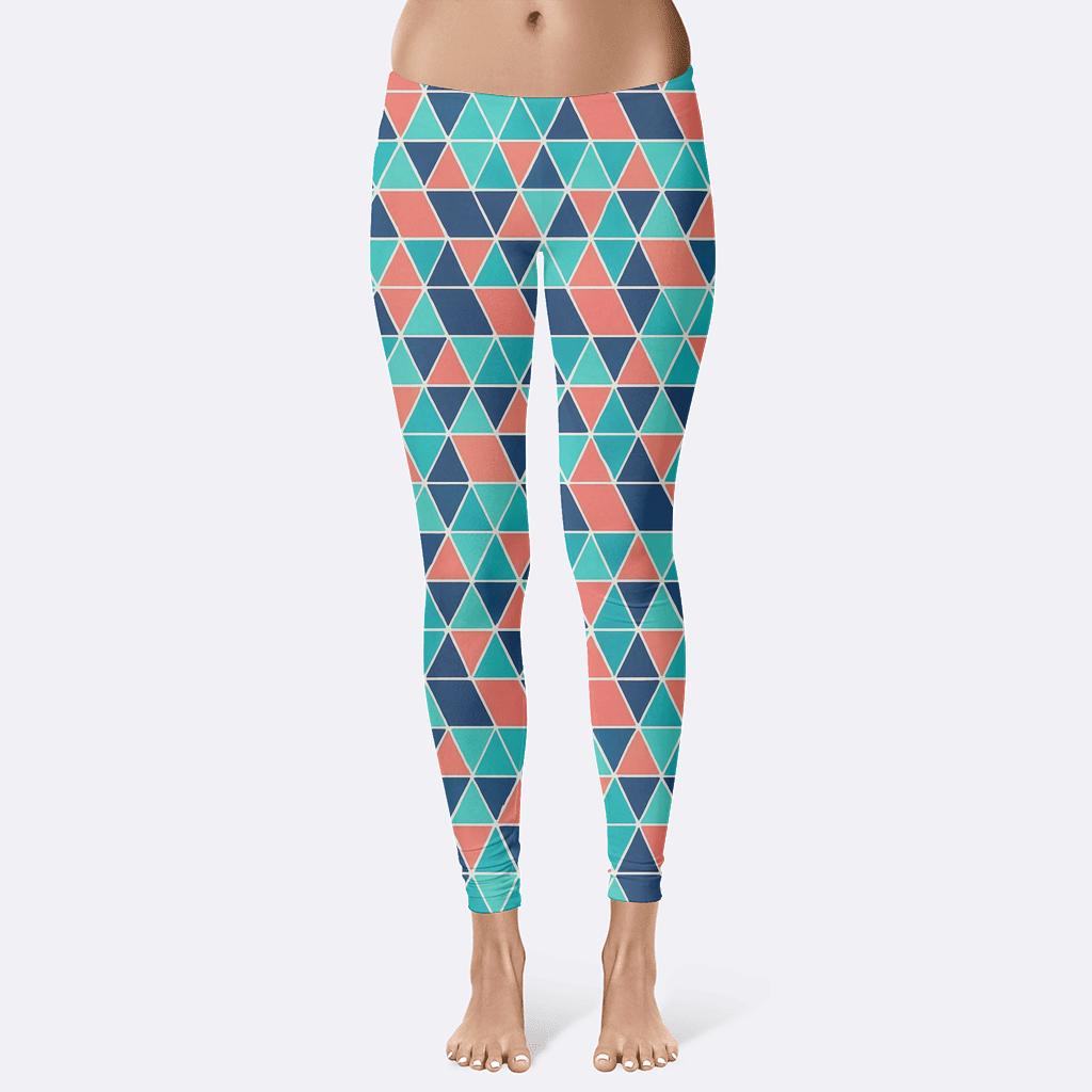 Triangle Quilt Displacement Field trendy athletic leggings