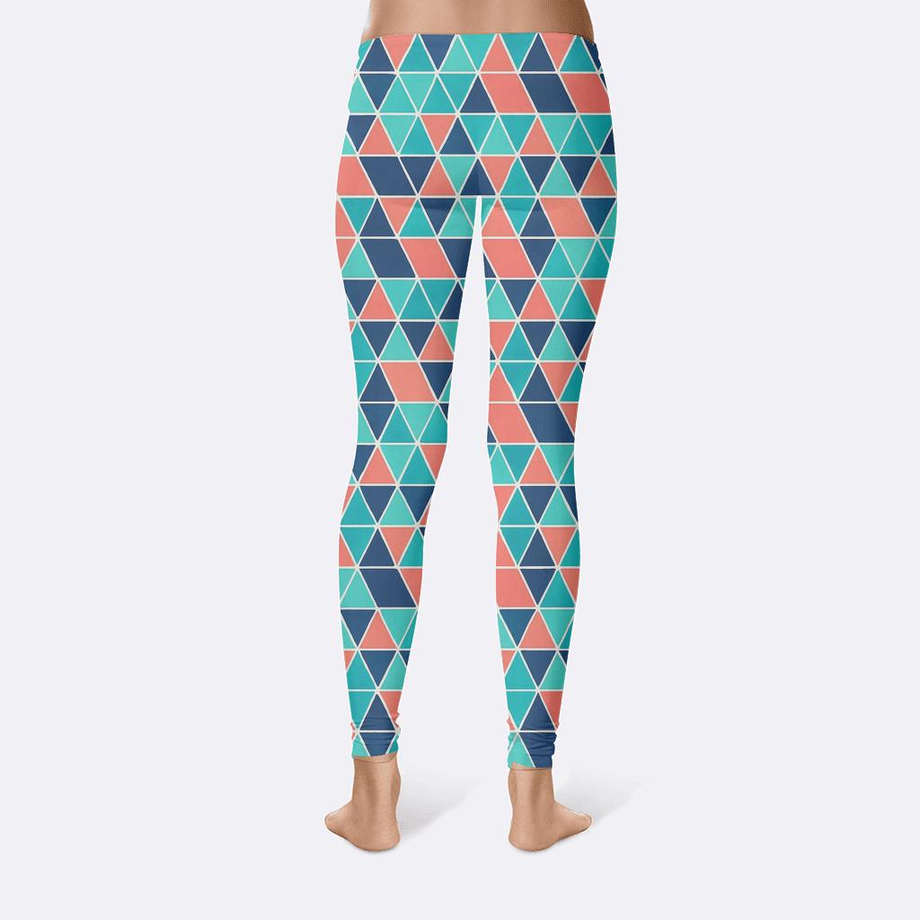 Triangle Quilt Displacement Field trendy athletic leggings