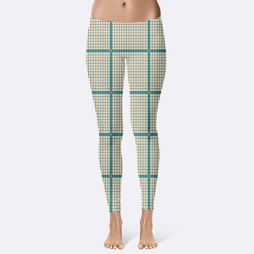 Crosshatch Index Weave high-waist leggings