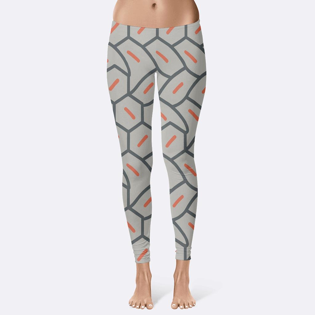 Hex Tiling Comet Trail Knit stylish workout leggings
