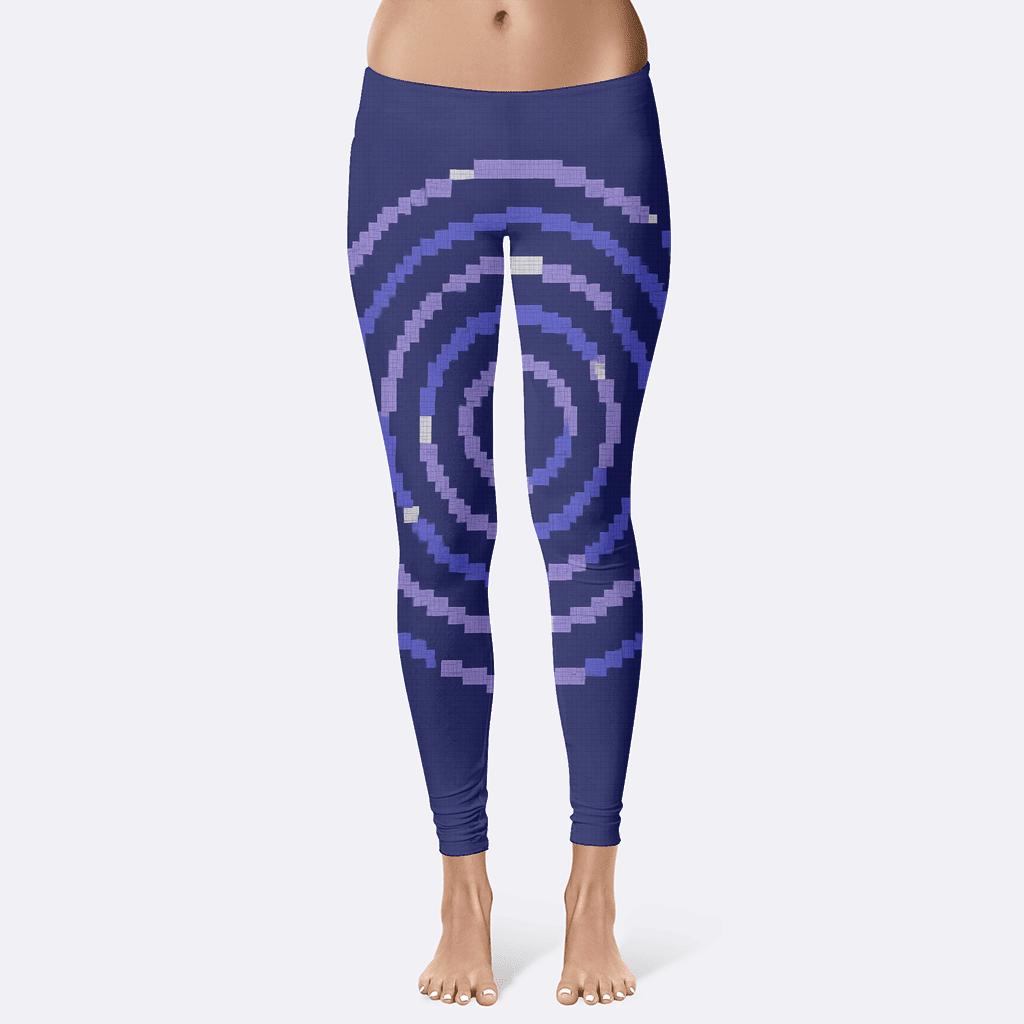 Radial Pixel Halo Rings high-waist leggings