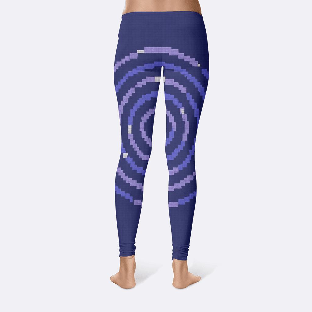 Radial Pixel Halo Rings high-waist leggings