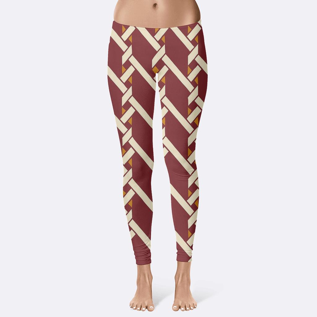 Interlaced Ladder Chevron Weave stylish workout leggings