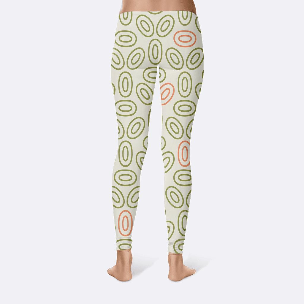 Concentric Loop Stitch Lattice personalized print leggings